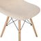 Flash Furniture 2 Pack Off-White Faux Sherpa Chairs with Wood Legs, 2PK DL-10-W-2-GG - alternate 10